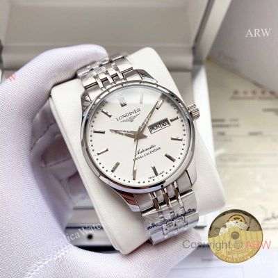  High Quality Replica LONGINES Men's Watch Two-Tone 316L Stainless Steel Strap Different Colors Face Dial Different Colors Case Watch 40*12mm